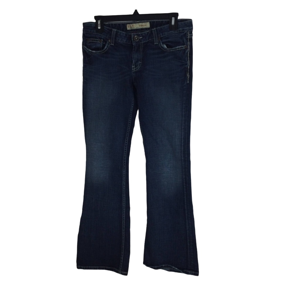 BKE Buckle Sabrina Low Rise Stretch Blue Denim Bootcut Jeans Womens Sz 29x31 1/2